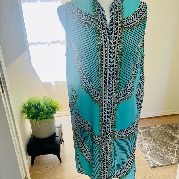 Mara Hoffman Turquoise and Black Maxi Dress - Picture 1 of 3